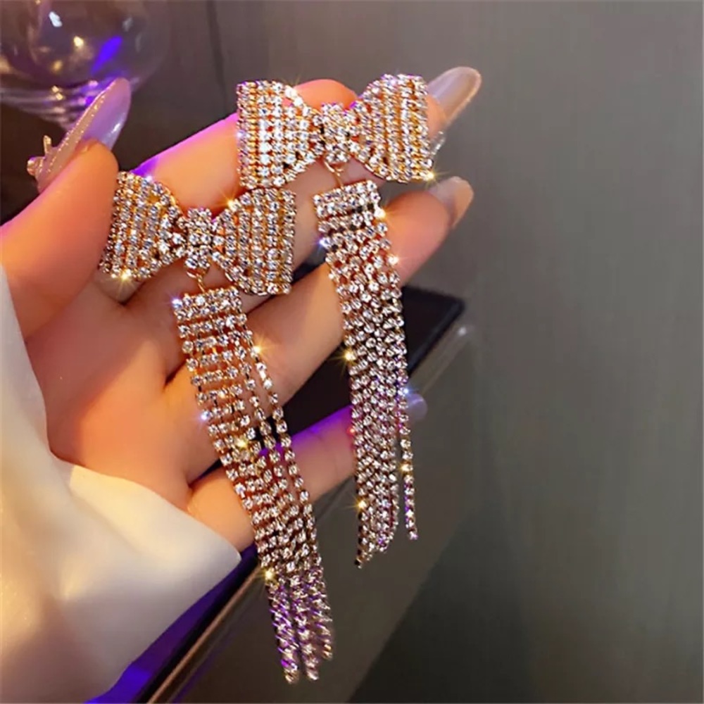 Bow knot earrings fashion jewelry luxury accessories